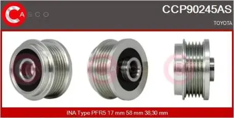 Шкив генератора CASCO CCP90245AS