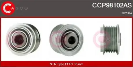 Шків генератора CASCO CCP98102AS