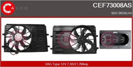 Вентилятор охолодження двигуна CASCO CEF73008AS