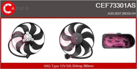 Вентилятор охлаждения двигателя CASCO CEF73301AS