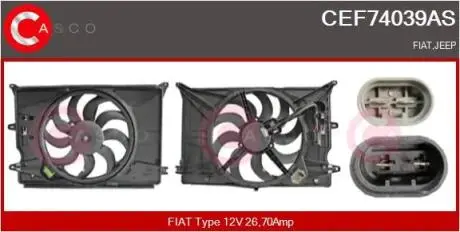 Вентилятор охлаждения двигателя CASCO CEF74039AS