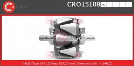 Ротор генератора CASCO CRO15108AS (фото 1)
