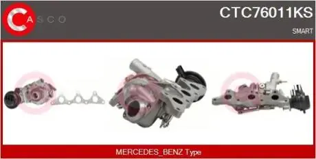 Турбіна smart cabrio/roadster 0.6/0.7i 00-05 CASCO CTC76011KS