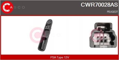 Кнопки склопідйомника CASCO CWR70028AS