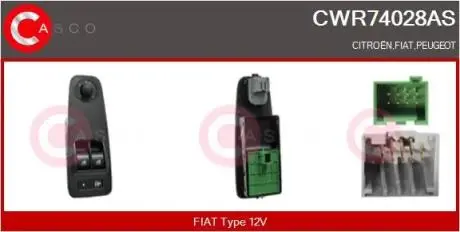 Кнопки стеклоподъемника CASCO CWR74028AS