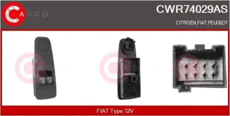 Кнопки стеклоподъемника CASCO CWR74029AS