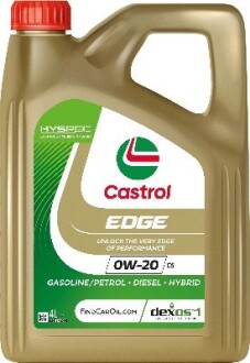 Моторна олива egde c5 / 0w-20 / 4л. / (ilsac gl-5, api sn) CASTROL 15F6E9