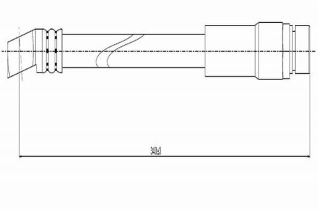 Шланг гальмівний пров. пр. ascona c,kadett d CAVO C800 126B