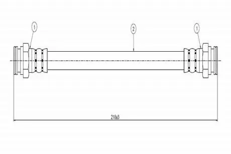 Шланг тормозной задний fiat uno (83-) CAVO C800310B