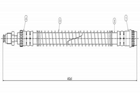 Peugeot шланг тормозной передний 405 92- CAVO C800 316A