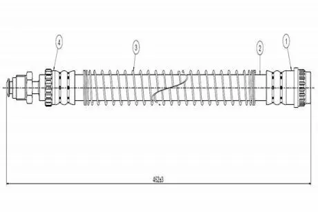 Peugeot шланг тормозной передний 405 92- CAVO C800 316A
