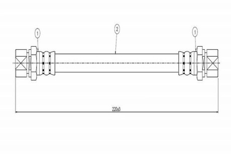 Шланг тормозной задний CAVO C800 668A