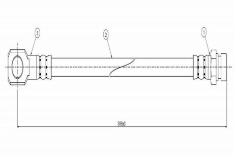 Db шланг тормозной передн. mb 100 87- CAVO C900 007A