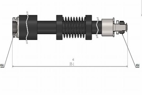 Шланг гальмівний передній CAVO C900 340A