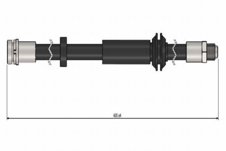 Шланг тормозной задний CAVO C900 739A