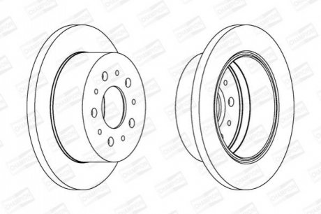 Тормозной диск задний (280x16 мм) jumper ducato expert 94- (1.7т) CHAMPION 562757CH