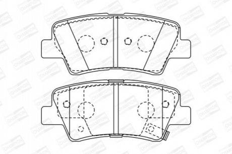 Комплект тормозных колодок, дисковый тормоз CHAMPION 572629CH (фото 1)
