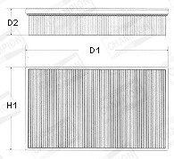 Фильтр воздушный двигателя mazda 323f 2.0i v6 24v 94-; 626 1.8 87-91,2.0 16v 90-91,2.0i gt 16v,2.0i 87-,2.2i 88-;323 combi 2.0i 88-,2.2i 89- CHAMPION U573