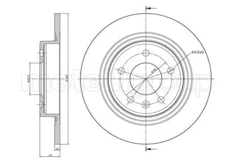 Гальмівний диск задн. ampera/astra/cruze/volt/zafira (09-21) CIFAM 800-1004C