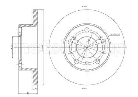 Тормозной диск перед. a3/c25/ducato/j5 (85-96) CIFAM 800-134