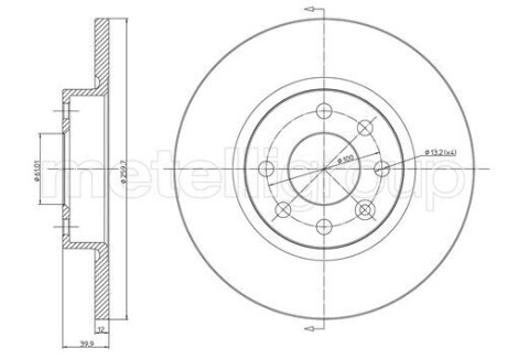 Volvo гальмівний диск передній 440-460 -96 CIFAM 800-260