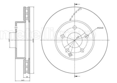 Гальмівний диск перед. w204/w207/w212/w172 (07-21) CIFAM 800-935C