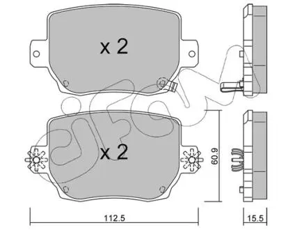 Тормозные колодки задн. Tеslа Modеl 3/Modеl Y 18- CIFAM 822-1334-0