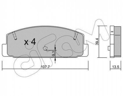 Mazda гальмівні колодки задні mazda 6 02-, 323 00-03, 626 99-02, premacy CIFAM 822-302-1 (фото 1)