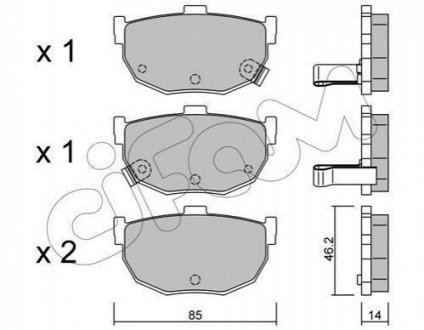 Kia гальмівні колодки задні дискові cerato,hyundai CIFAM 822-362-0