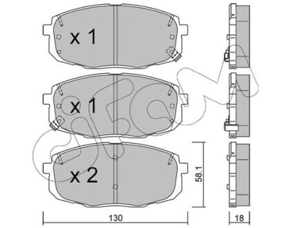 Гальмівні колодки перед. hyundia i30/kia c'eed 02- CIFAM 822-513-1