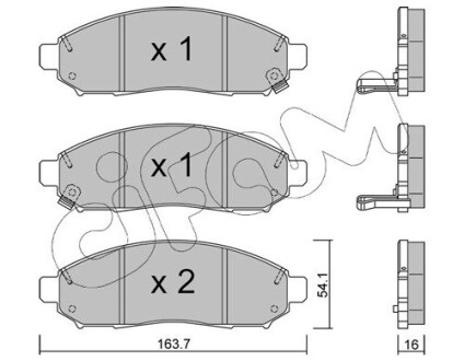 Гальмівні колодки перед. nissan navara 2,5dci 05- CIFAM 822-743-1