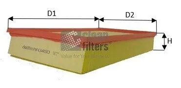 Фильтр воздуха audi a3 CLEAN FILTERS MA3450