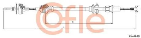 Трос, управление сцеплением COFLE 10.3155