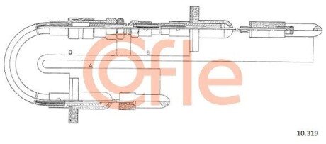 Трос, управление сцеплением COFLE 10.319