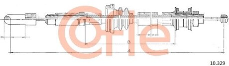 Трос, управление сцеплением COFLE 10.329