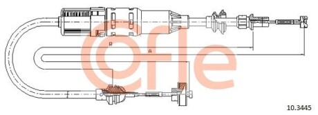 Трос, управління зчепленням COFLE 10.3445