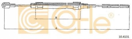 Трос, стоянкова гальмівна система COFLE 10.4131 (фото 1)