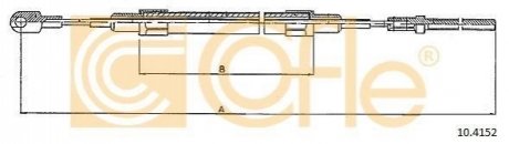 Трос, стоянкова гальмівна система COFLE 10.4152 (фото 1)