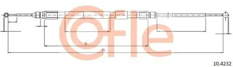Трос, стояночная тормозная система COFLE 10.4232