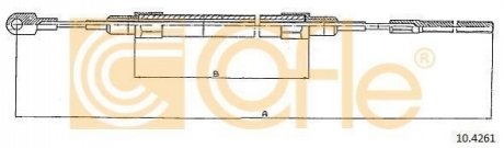 Трос, стояночная тормозная система COFLE 10.4261 (фото 1)