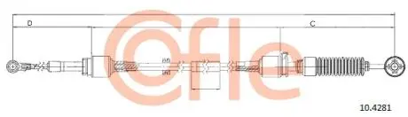 Трос перемикання передач COFLE 10.4281