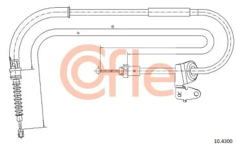 Трос, стоянкова гальмівна система COFLE 10.4300