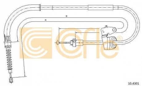 Трос, стоянкова гальмівна система COFLE 10.4301 (фото 1)