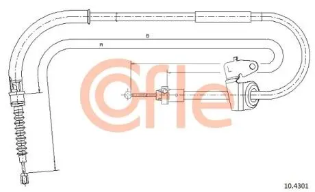Трос, стояночная тормозная система COFLE 10.4301
