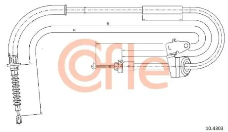 Трос ручника COFLE 10.4303