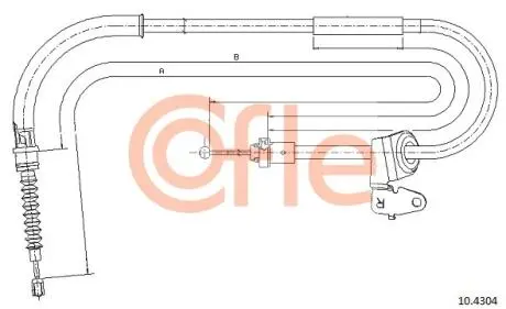 Трос, стоянкова гальмівна система COFLE 10.4304