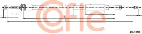 Трос, стояночная тормозная система COFLE 10.4665