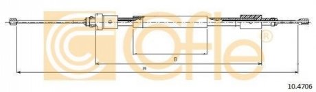 Трос, стояночная тормозная система COFLE 10.4706 (фото 1)