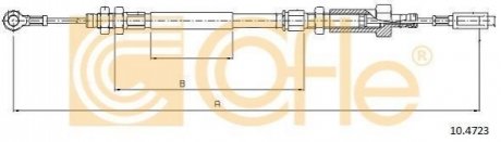 Трос, стоянкова гальмівна система COFLE 10.4723 (фото 1)