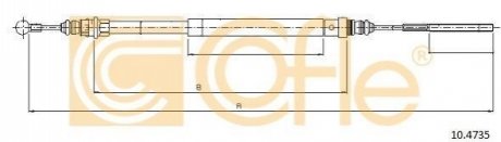 Трос, стоянкова гальмівна система COFLE 10.4735 (фото 1)